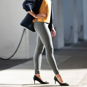 NWOT Betabrand Dress Pant Yoga Pants - Gray Double Pinstripe, SP Skinny Leg